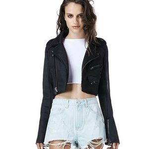 Unif Cropped Moto Jacket
